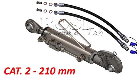 HYDRAULIC TOP LINK WITH HOOK - CAT. 2 - 63/35-210 (45-95 HP) (25,4 mm)