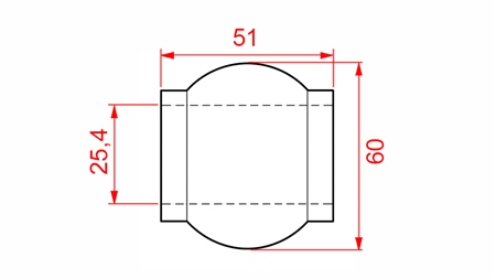 RÓTULA PARA TERCEIRO PONTO 60/25.4