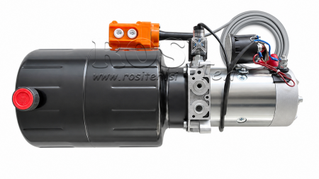 MINI HIDRAULIČNI AGREGAT 12V DC - 1,6kW = 2,1cc - 8 lit - jednosmjerni sklop ( metalni )