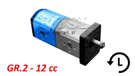 POMPA IDRAULICA 20A12X066 POSTERIORE GR.2 12 CC SINISTRA