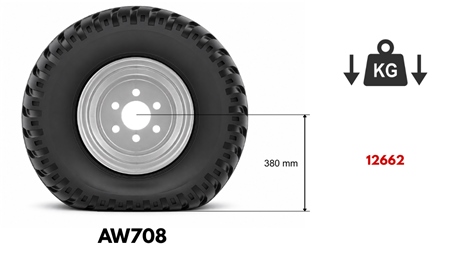 400/60-15,5 PNEUMATICO AW708 14pl CON BORDO 13,00X15,5