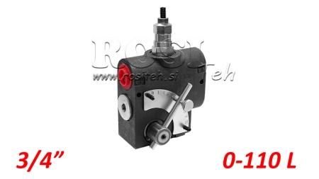 REGULATEUR DE DEBIT HYDRAULIQUE AVEC GRADUTAION (RGELABLE) ET AVEC SOUPAPE DE SURPRESSION (VALVE SECURITE)-3/4