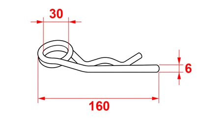 KOMPLET SIGURNOSTNIH SPONA dupla fi 6 mm (5kom)