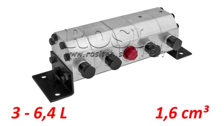 IDRAULICO INGRANAGGI DIVISORE DI FLUSSO  4/1 (3-6,4 lit - max.240bar) 1,6cc/SEG