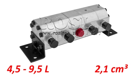 IDRAULICO INGRANAGGI DIVISORE DI FLUSSO  4/1 (4,5-9,5lit - max.240bar) 2,1cc/SEG