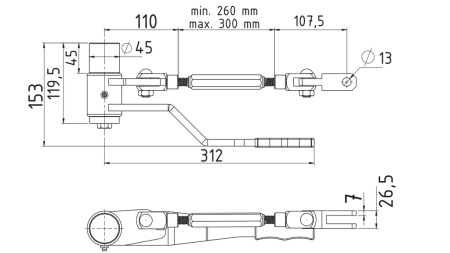 MANIGLIA DI CHIUSURA DEL PANNELLO LATERALE DEL TRAILER - POSTERIORE