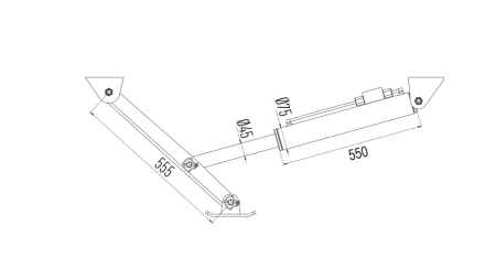 HIDRAULIKUS LÁB KÉTIRÁNYÚ 380mm - 3.100kg