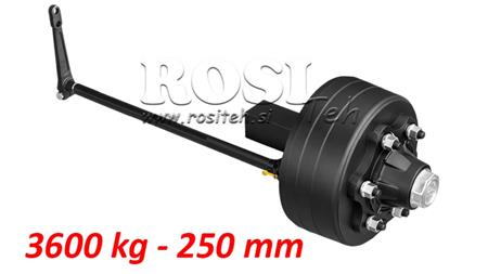 PUSIAŠIS SU STABDŽIAIS - 3600 kg (6 VARŽTAI) - 250 mm