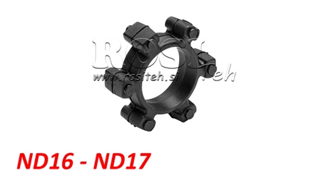 ACOPLAMIENTO DE ESTRELLA PARA INSERTO DE GOMA ND16-ND17 (74mm)