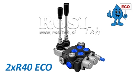 HIDRAULIČNI RUČNI VENTIL – RAZVODNIK S 2 SEKCIJE 2xR40 ECO