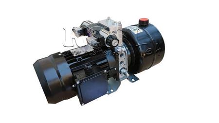 MINI AGREGAT HYDRAULICZNY 380V AC (0.75 kW) 85 bar - 3.7 cc - 5.2 lit/min - zbiornik 4 lit