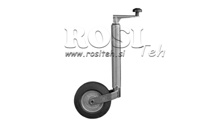 LEGGI DI SUPPORTO FILETTATE CON RUOTA PER RIMORCHI 220MM - 150KG