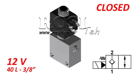 2-VEG VALVE 3/8 (NC) 12V - 40LIT
