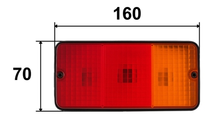 LUCE RETTANGOLARE POSTERIORE 3 POSIZIONI