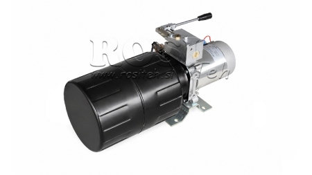 MINI HIDRAULIČNI AGREGAT 24V DC - 2,2kW = 2,1cc - 8 lit - JEDNOSMJERNI SKLOP SA RUČNOM PUMPOM