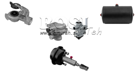 LUFTHYDRAULISCHER BREMSATZ FÜR ANHÄNGER KOMPLETTES EINLEITERSYSTEM 1 ZYLINDER