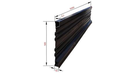 PANNELLO LATERALE PER RIMORCHIO DUMP 6 MET. - ALTEZZA 500 mm