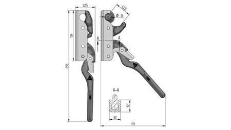 CLOSURE SIDE TYPE PIANTONE FEMALE