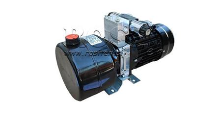 MINI AGREGAT HYDRAULICZNY 380V AC (0.75 kW) 85 bar - 3.7 cc - 5.2 lit/min - zbiornik 4 lit