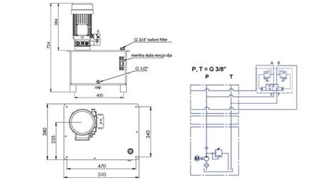 AGREGAT HYDRAULICZNY -RHA- 40lit DO ZGRABIARKI SIANA