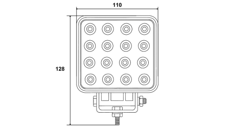 LED ΕΡΓΑΣΙΑΚΟ ΦΩΣ - ΦΩΣ 16 LED 48W 12V-24V