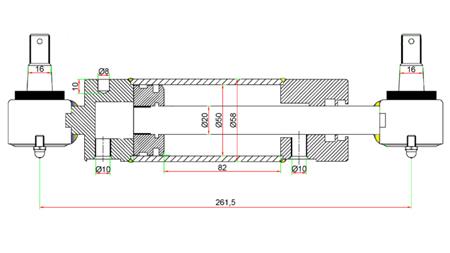 HYDRAULIKLENKZYLINDER JOHN DEERE OEM-AM147174
