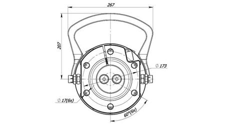 ROTATORE IDRAULICO 10000/5000 KG CON FLANGIA
