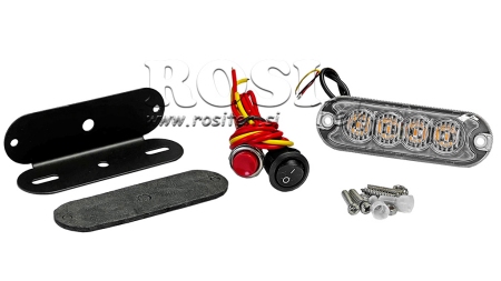 LUCE STROBOSCOPICA A LED 12/24V