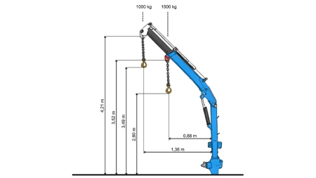 TRAKTOROVÝ TŘÍBODOVÝ JEŘÁB – HYDRAULICKÉ RAMENO 1200 KG