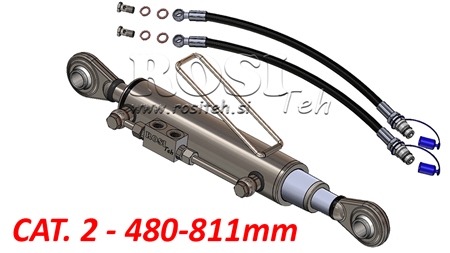 TELESKOPISK HYDRAULISK TOPPSTAG STANDARD - CAT. 2 (45-95 HP) - 480-811 mm (25,4/25,4 mm)
