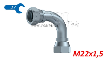 HYDRAULICKÉ KOLENO 90° SAMICA–SAMICA M22x1,5