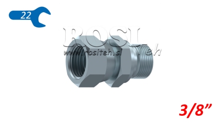 HIDRAULIKUS KÉTCSAVAROS CSATLAKOZÓ FORGÓANYÁVAL 3/8