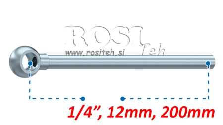METALL SLANGE BANJO 12mm 1/4 200mm