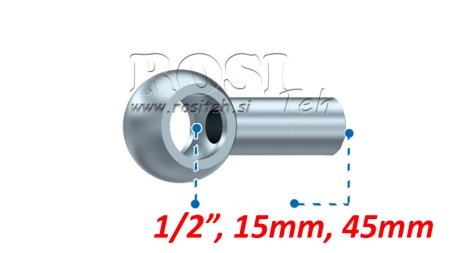 TUBO METALLICO BANJO 1/2 45mm
