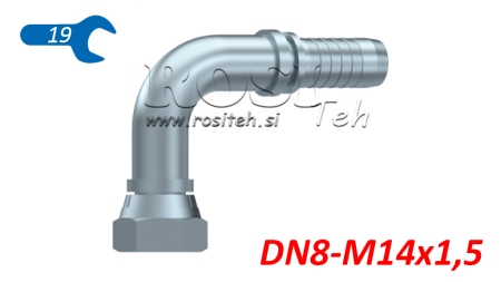 HYDRAULIC CONNECTION BSP FEMALE ELBOW 90° DN8-M14X1,5