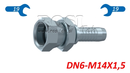 HYDRAULICKÁ PRÍPOJKA JIS Japanese 60° KOMATSU SAMICA DN6–M14×1,5
