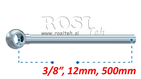 METALL SLANGE BANJO 3/8 500mm