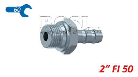 HYDRAULIC MALE CONNECTOR 2 FOR RUBBER HOSE DIAMETER 50