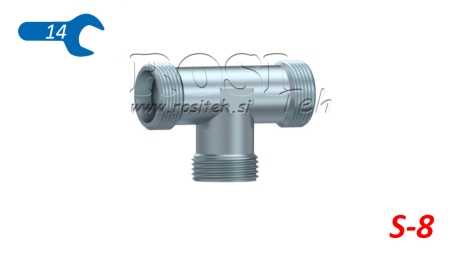 HIDRAULIČNI T-KOMAD S-8 MUŠKI M16X1,5
