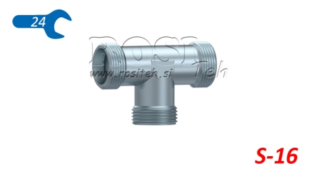 HYDRAULISK T-KOPPLING S-16 HANE M24X1,5