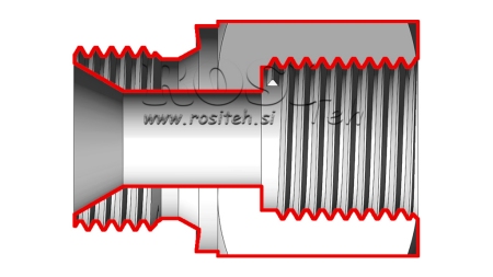 ADATTATORE IDRAULICO MASCHIO-FEMMINA 1/2-22X1.5