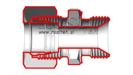 HYDRAULICZNY PODWÓJNY PRZEŁĄCZNIK Z NAKRĘTKĄ AL15-BSP3/8