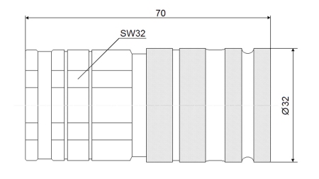 BRZA SPOJKA BAGER FFH ŽENSKA 1/2 light