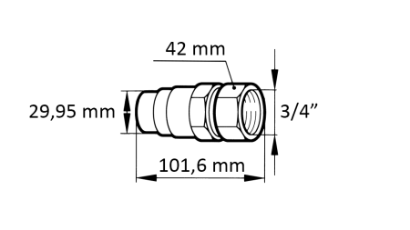 SCHNELL KUPPLUNG BAGER FFH MÄNNLICH 3/4 48mm