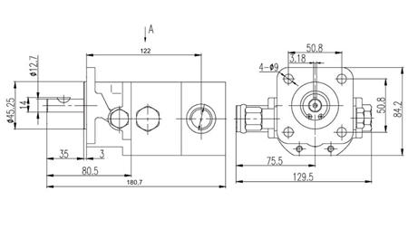 HYDRAULISK HI-LO PUMPE 16GPM 12.9 CCM + 4.1 CCM HØYRE
