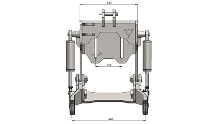 UNIVERSAL KIT FRONT HYDRAULICS CAT. 1 - PROFI STANDARD FOR TRACTOR 800 KG