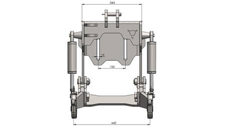 UNIVERZÁLIS FRONT HIDRAULIKA CAT. 1 - PROFI AUTOMATIC TRAKTORHOZ 800 KG (RAL AZ ÖN VÁLASZTÁSA SZERINT)