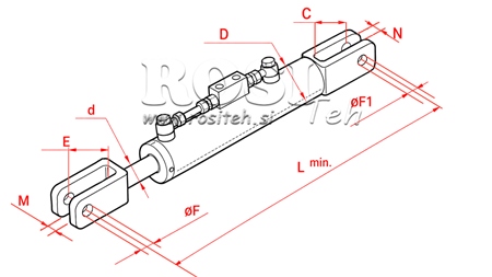 HIDRAULIKUS EMELŐ FŰGGESZTŐKAR  - CASE-IH 80/40perc.520 tip (1) fi 26/22