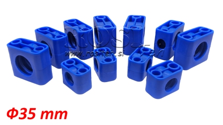 SUPPORTO DELLA FASCETTA DEL TUBO IDRAULICO imballaggio ecologico (senza viti) 10 KPL - FI 35mm