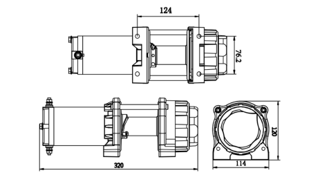 12 V ELEKTRIČNO VITLO RS-3500 - 1585 kg - SINTETIČKO UŽE - ECO